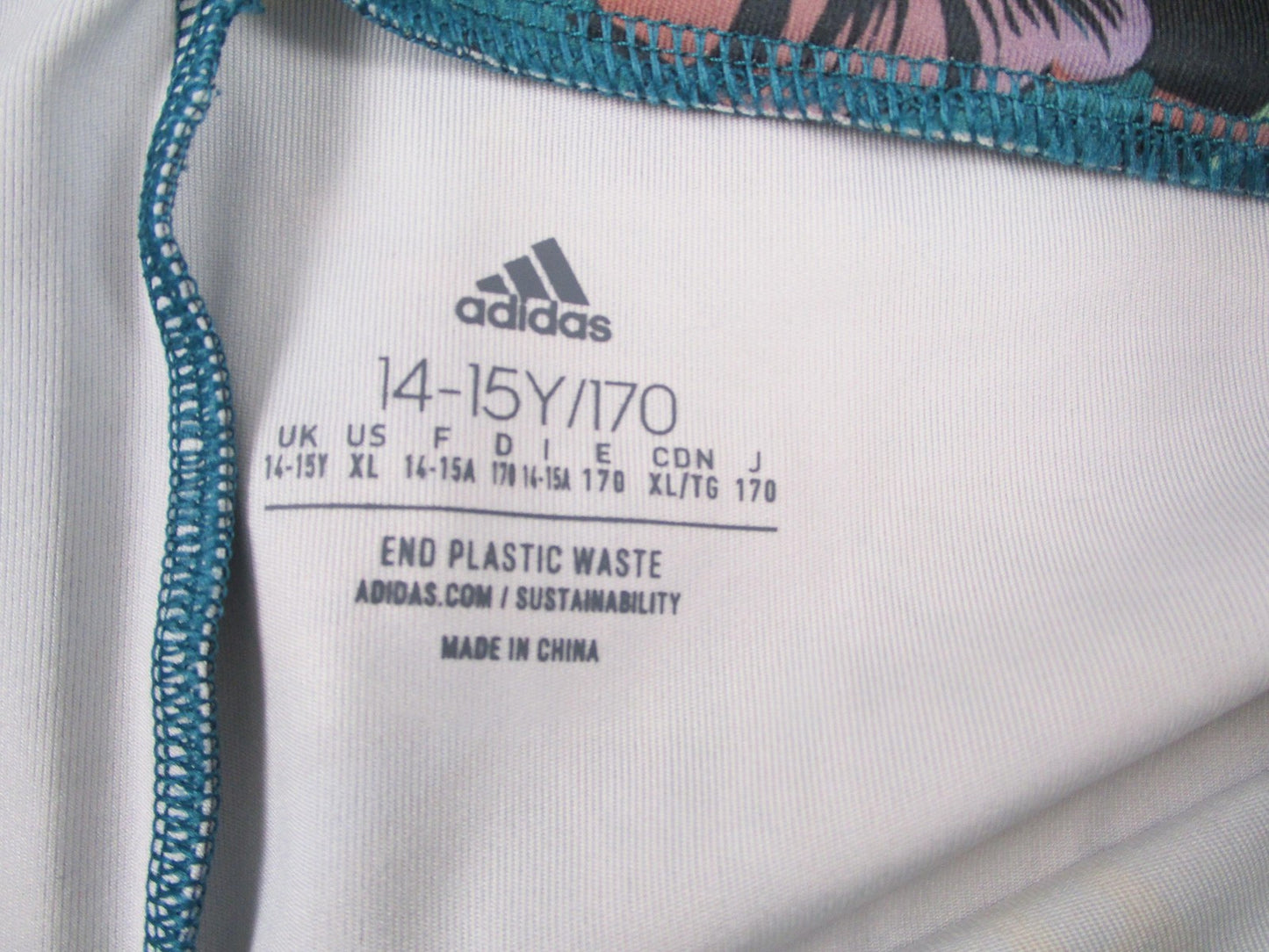 Adidas Disney AEROREADY Leggings Kids Size 1416 Multicolor Jungle Print