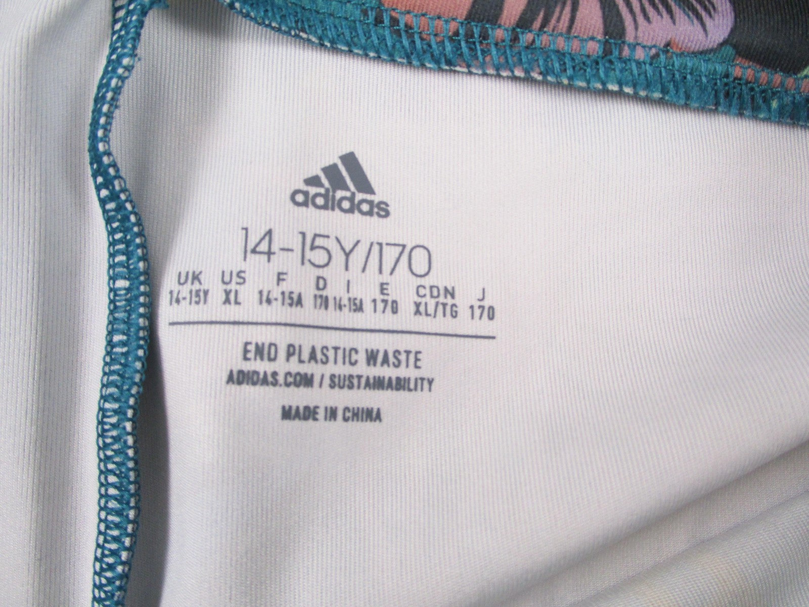 Adidas Disney AEROREADY Leggings Kids Size 1416 Multicolor Jungle Print
