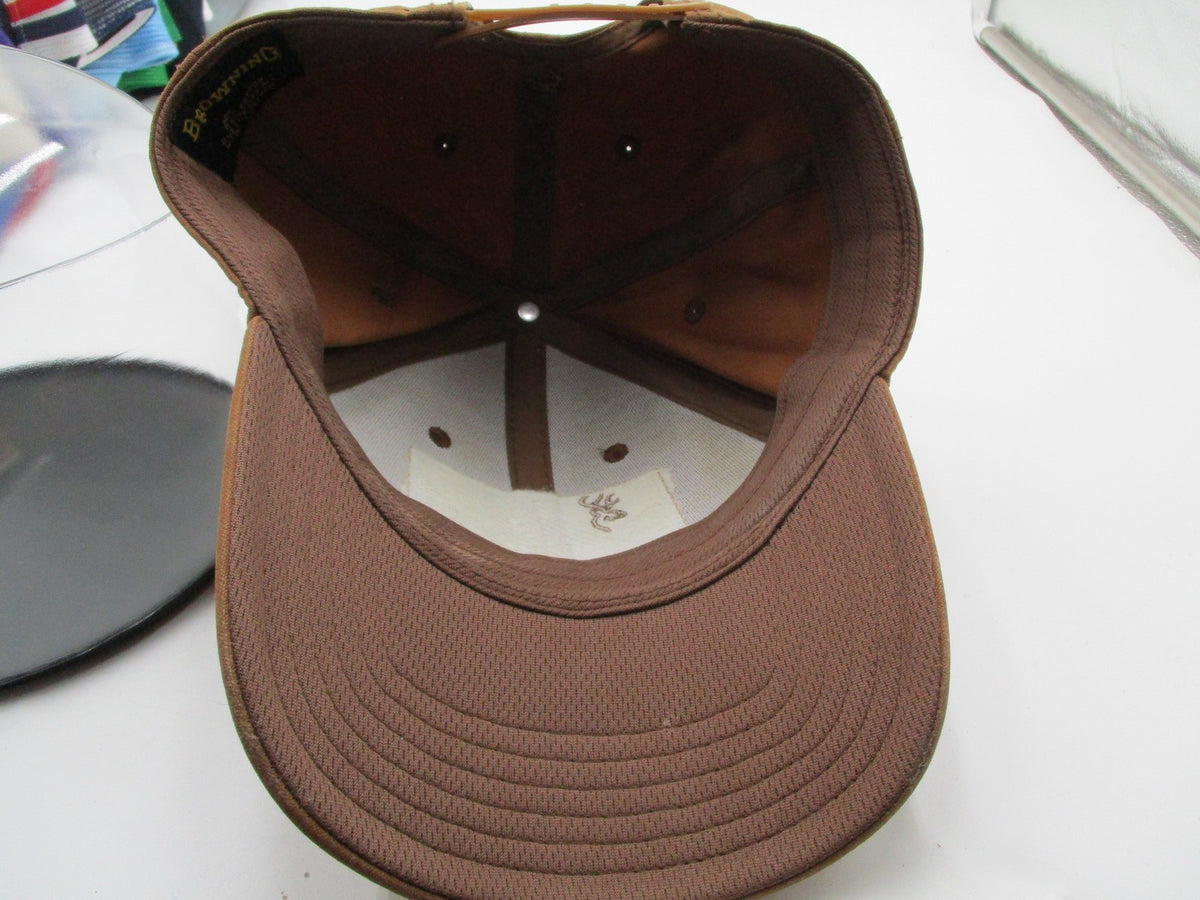 Browning Hat Cap Snap Back Mens One Size Brown USA Flag Patch Cotton Twill10