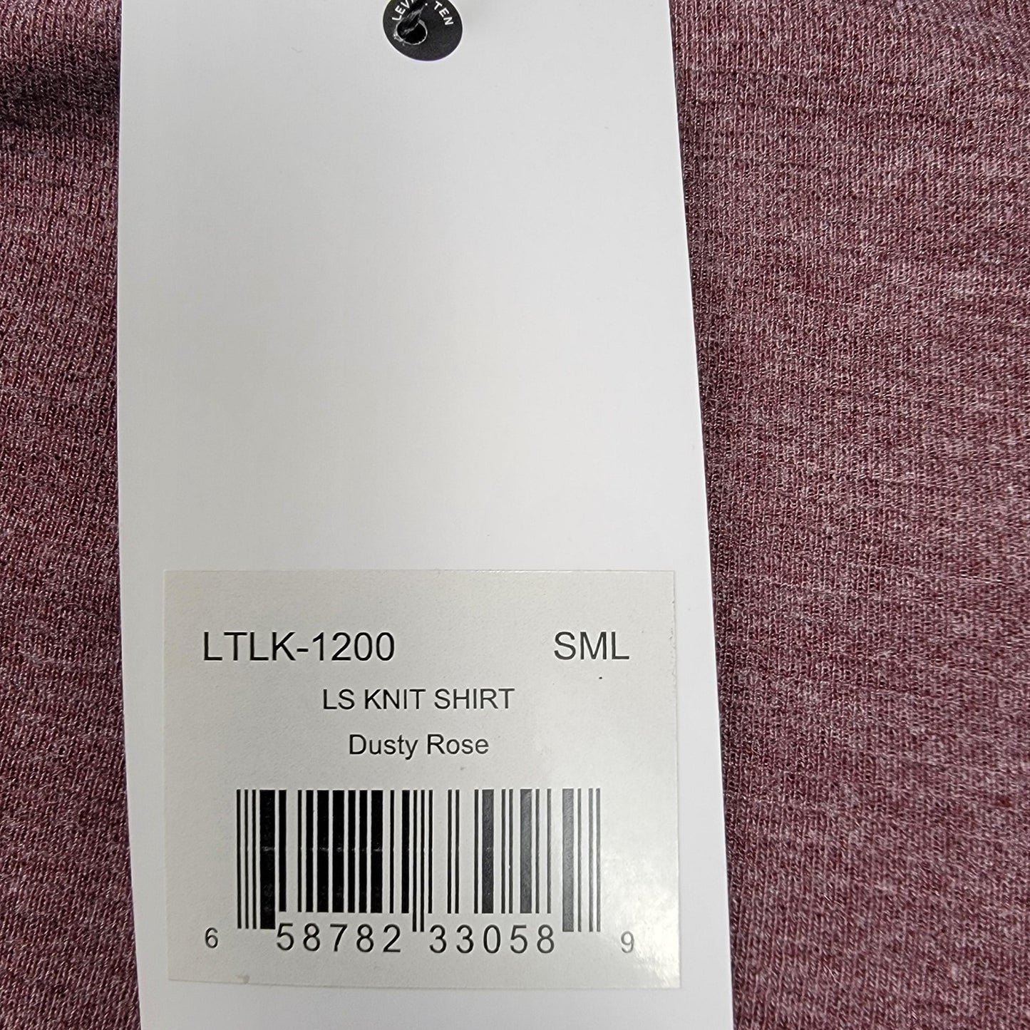 Level Ten Shirt Men Small Dusty Rose Long Sleeve Knit Crewneck Top LTLK1200 6123