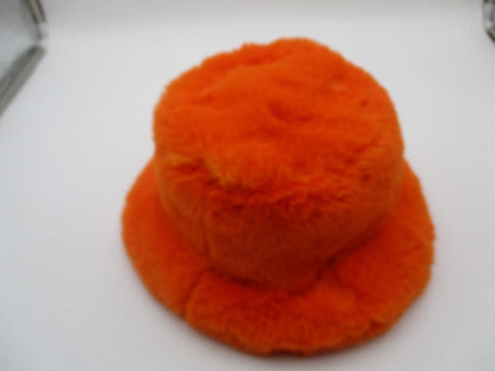 Faux Fur Hat Bucket Fuzzy Orange Soft Fleece Lined Warm Winter One Size Pimpin2