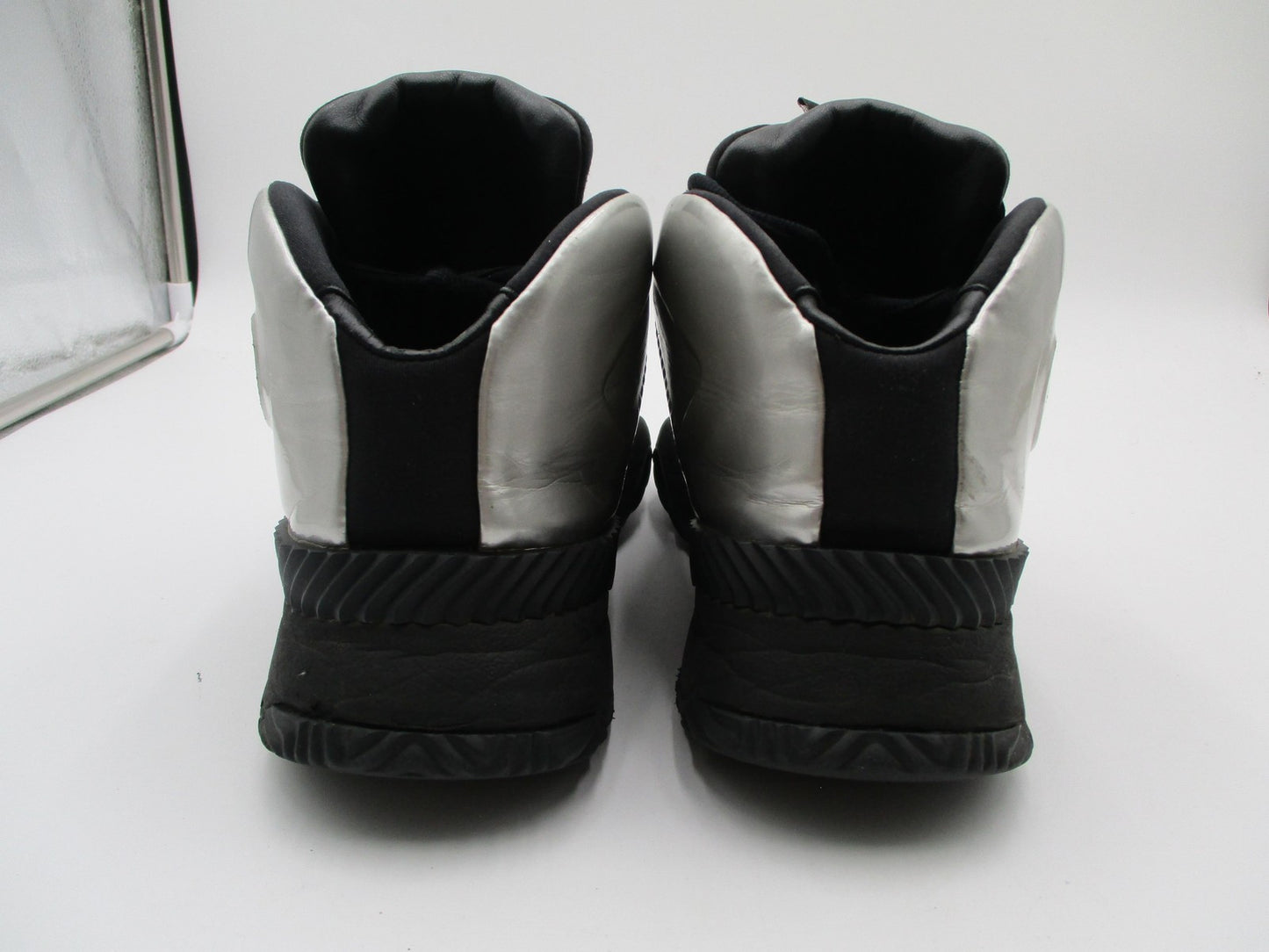 Adidas Alexander Wang Puff Trainer Shoes Mens Size 10.5 Silver Black Sneaker 1J85