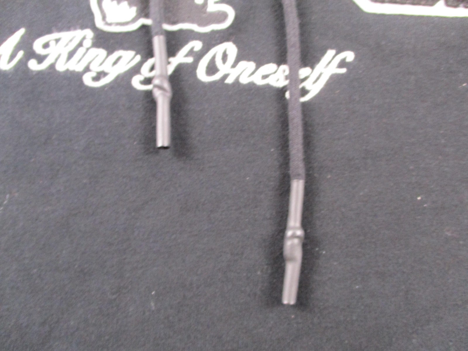 AKOO Hoodie Mens 2XL Black Pullover Fleece Sweatshirt KING Graphic Front 16665