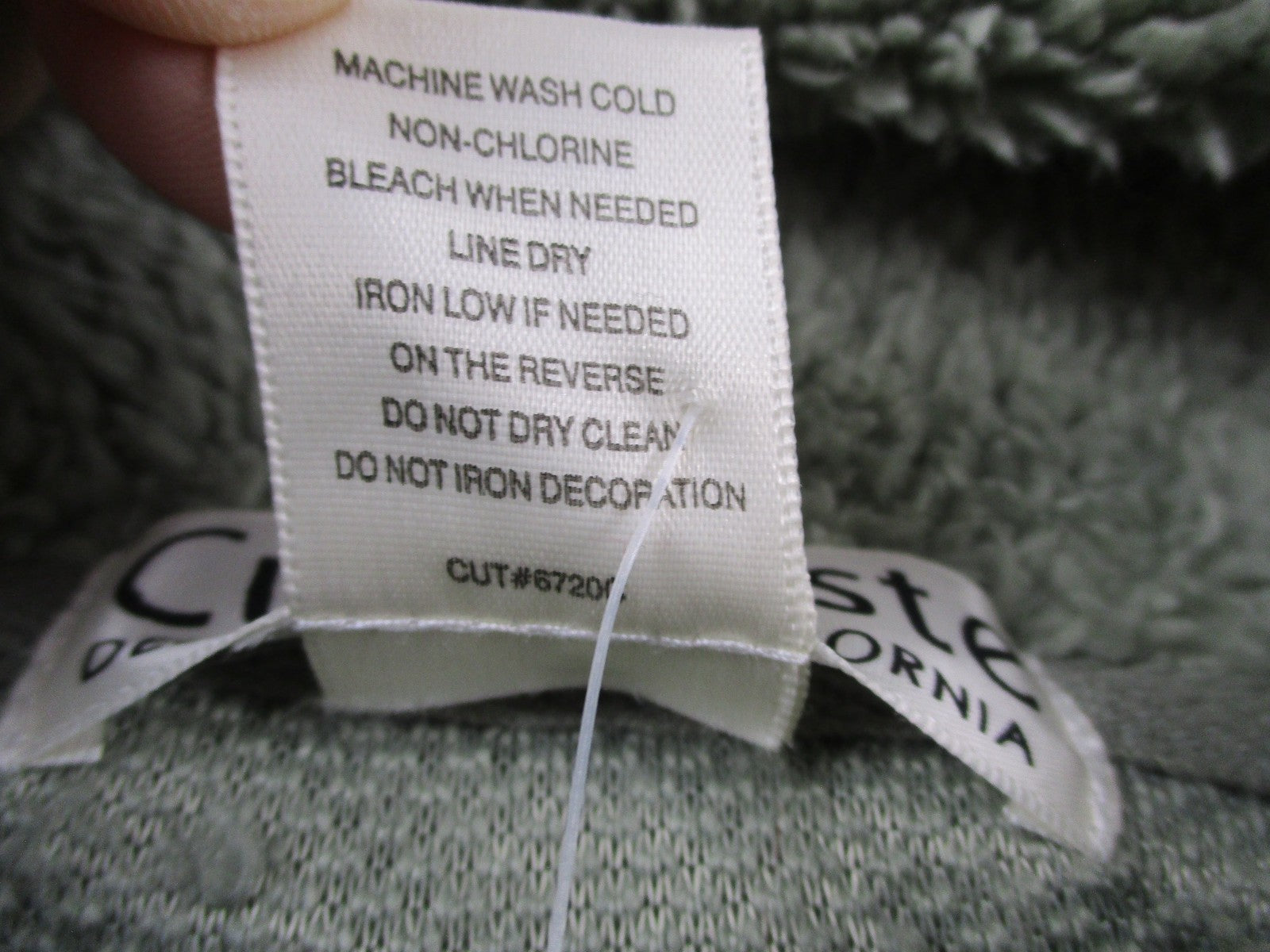 Cut & Paste Sunflower Sherpa Jacket Womens Medium Green Fleece Embroidered 13395