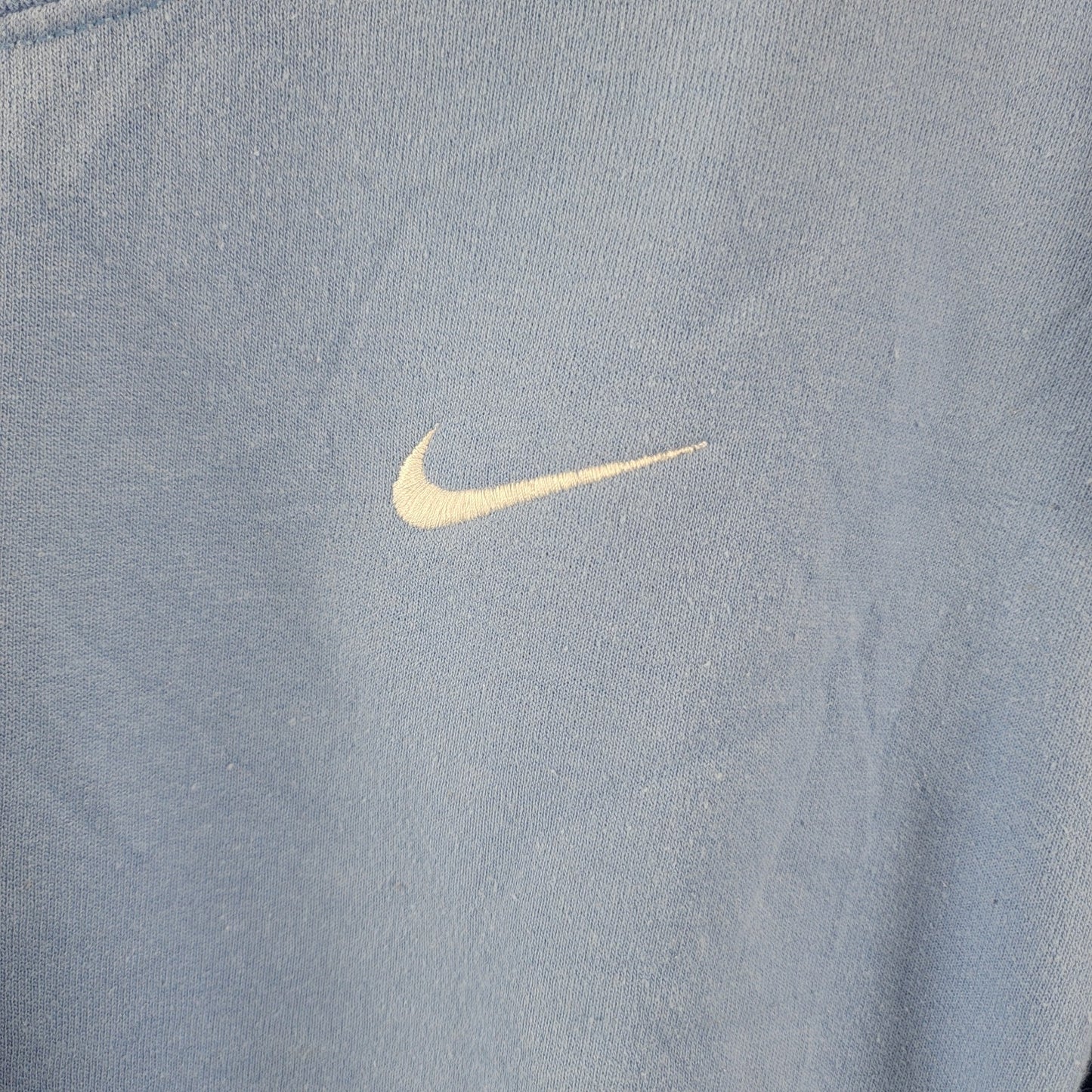 Nike Crewneck Sweatshirt Ice Blue Embroidered Swoosh Preowned Size M