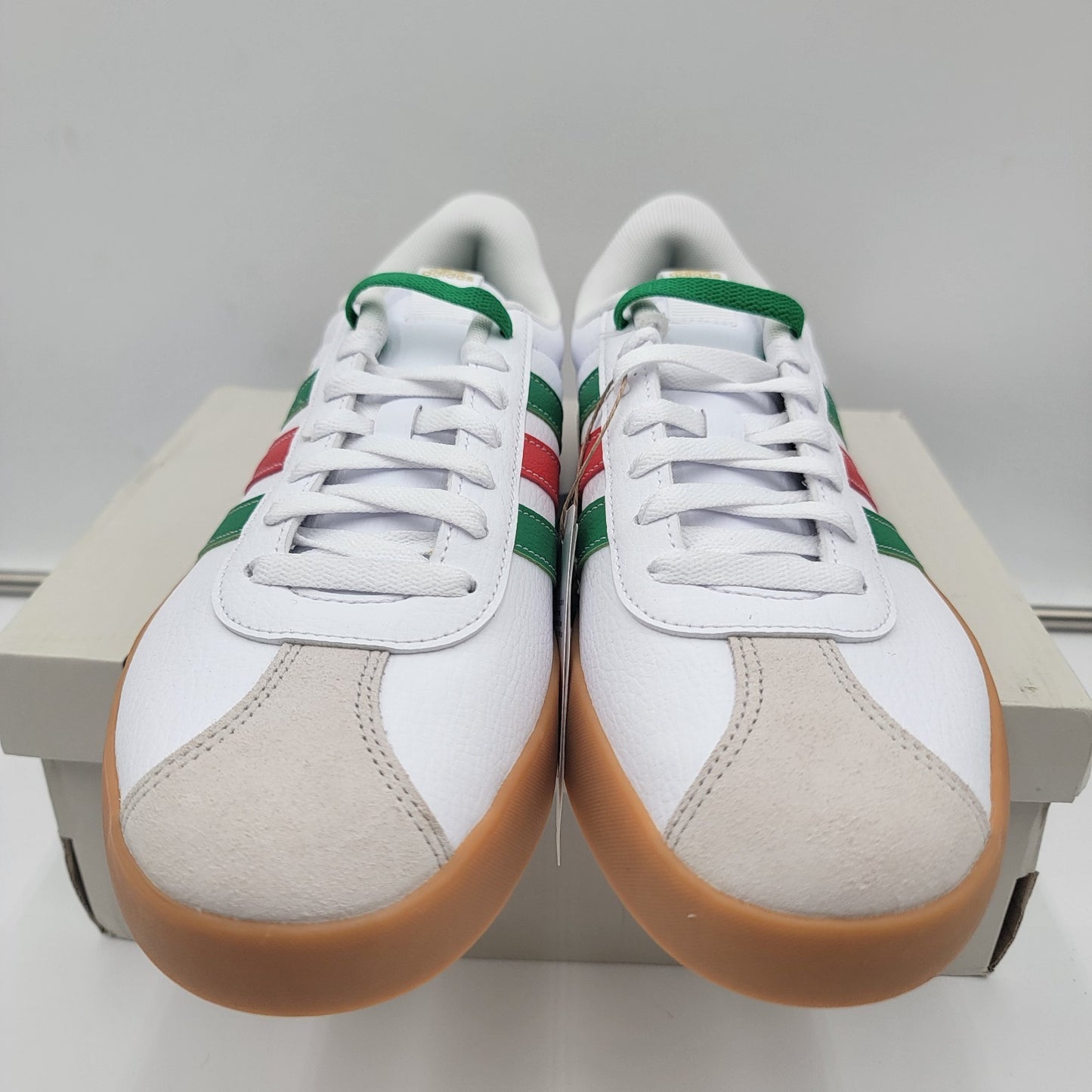 Adidas Men's VL Court 3.0 Skate Casual Shoes White Red Green Size 9 NIB2