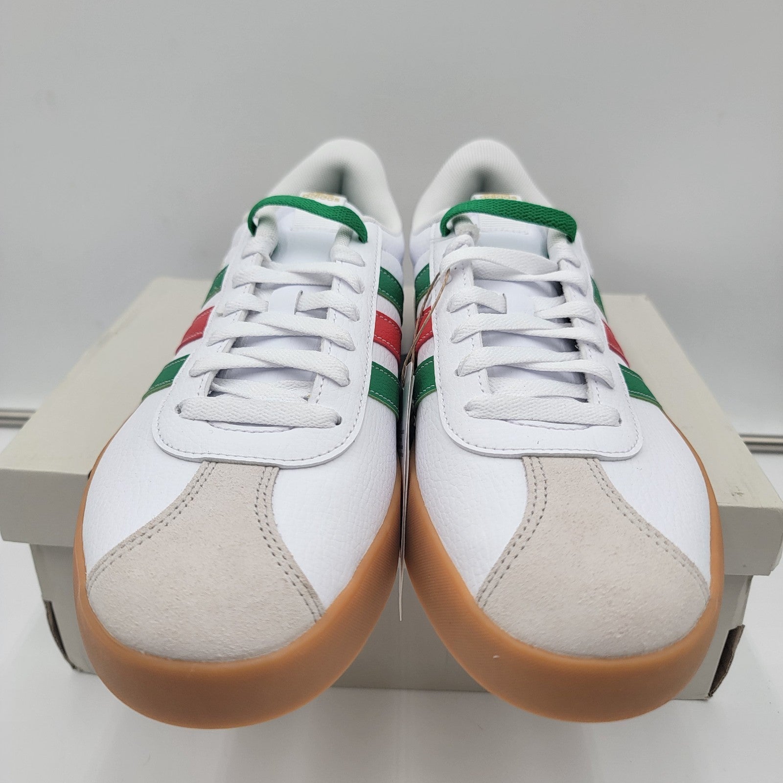 Adidas Men's VL Court 3.0 Skate Casual Shoes White Red Green Size 9 NIB2