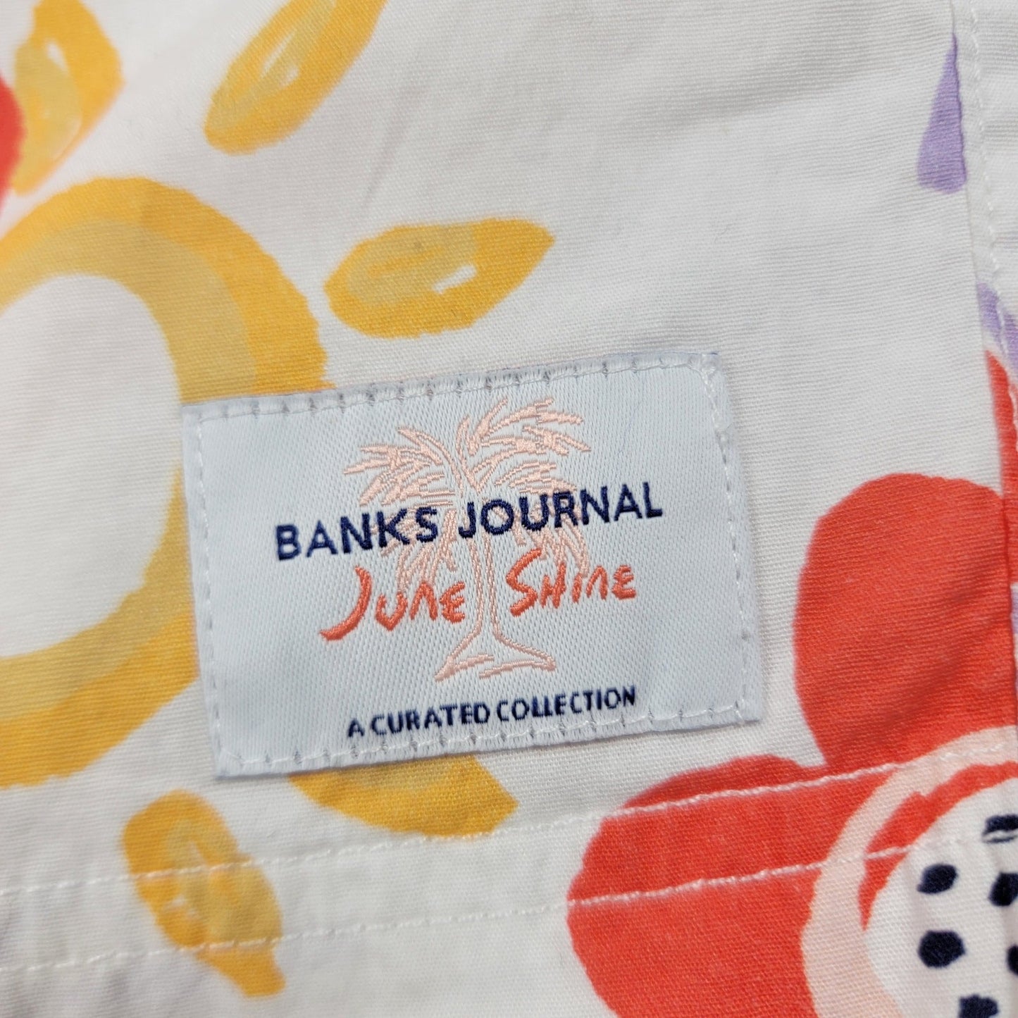 Banks Journal “June Shine” Tropical Flower Boardshorts Men’s M Elastic Waist2