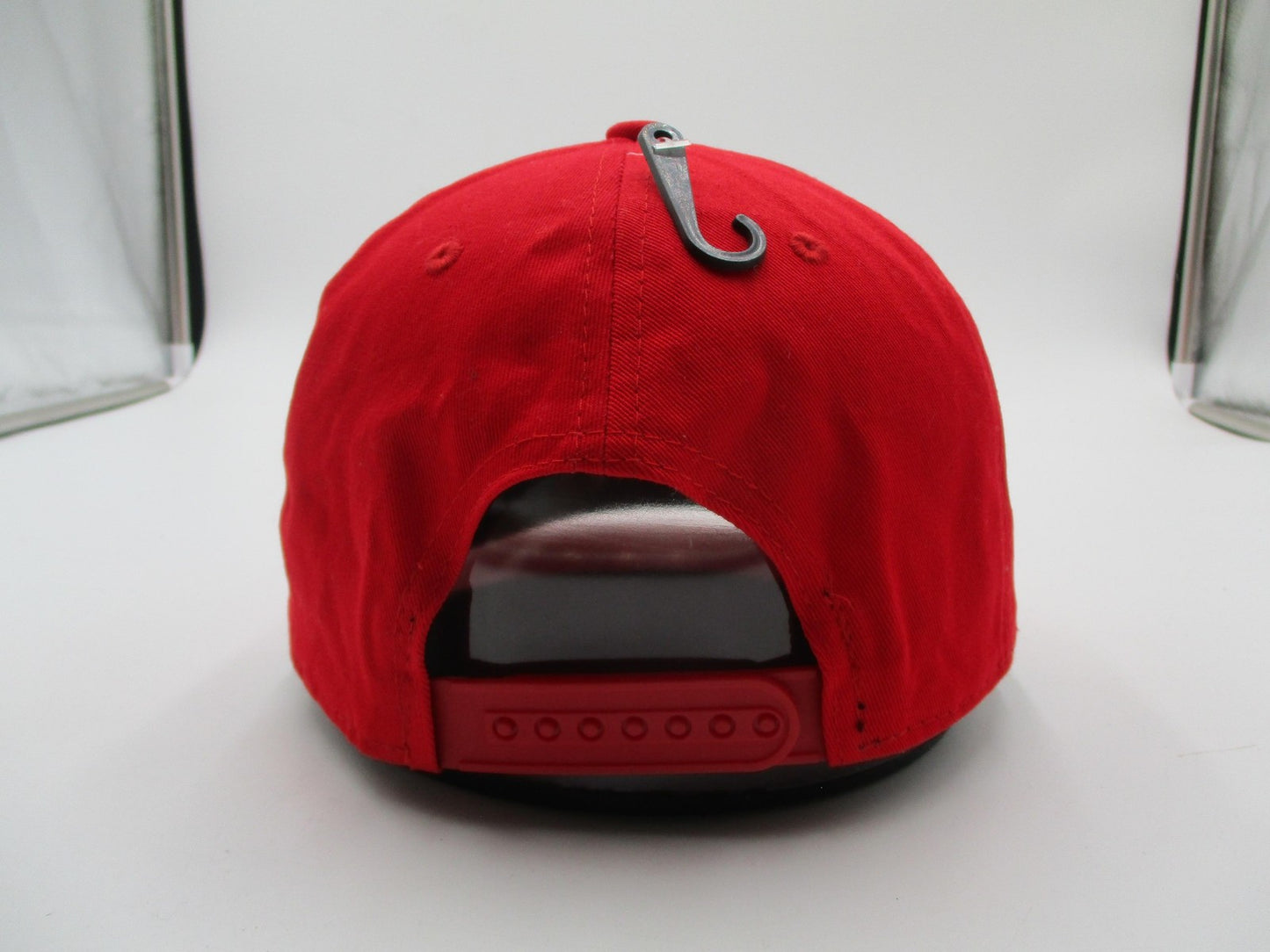Hustle Blessed Hat Cap Snap Back Mens One Size Red Gothic Script Embroidered7