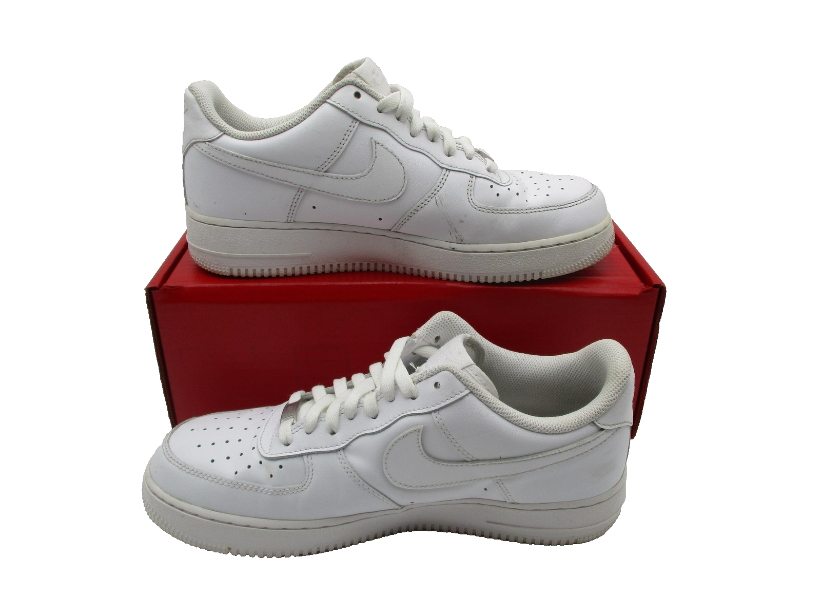 Nike Air Force 1 '07 Mens Size 9.5 White Leather AF1 Sneakers CW2288111 1D53