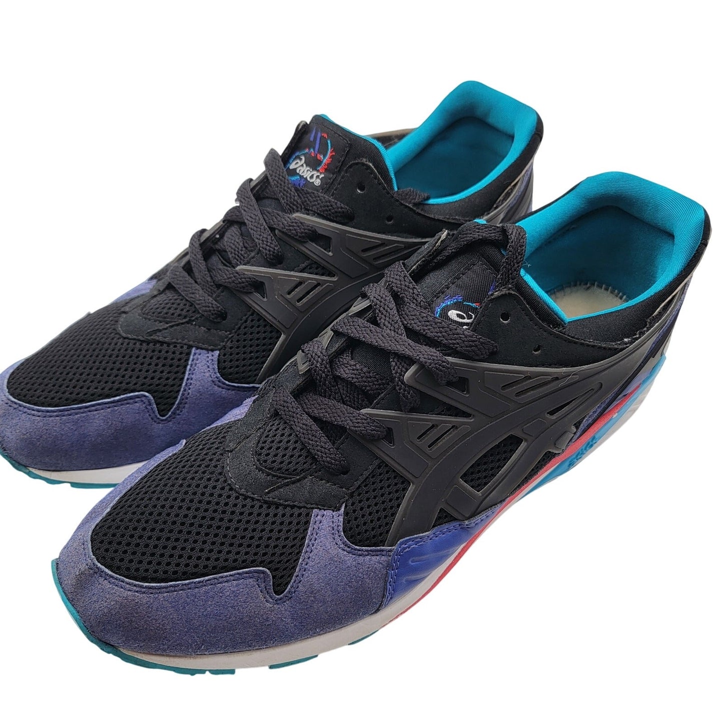 ASICS GELKayano Trainer Men's 10.5 Black Purple Blue Retro Running Shoes