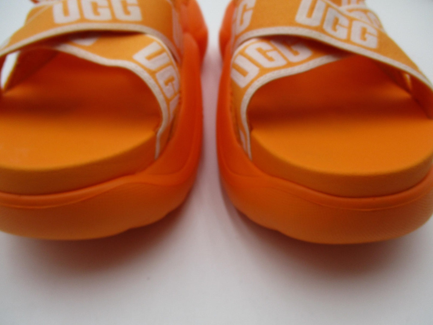 UGG 1110090 Shoes Womens Size 10 41 Orange Logo Strappy Platform Wedge Sandals8