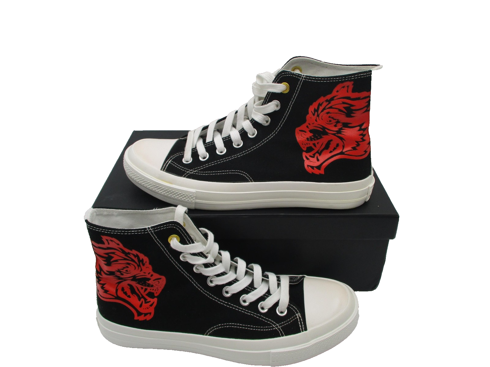 Darc Sport High Top W1DIOS Shoes Mens Size 10 Black Red Wolves Club Sneakers2