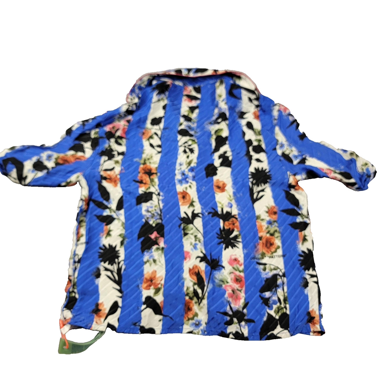 OffWhite Shirt Unisex 38 Floral Striped Made Italy Virgil Abloh Designer