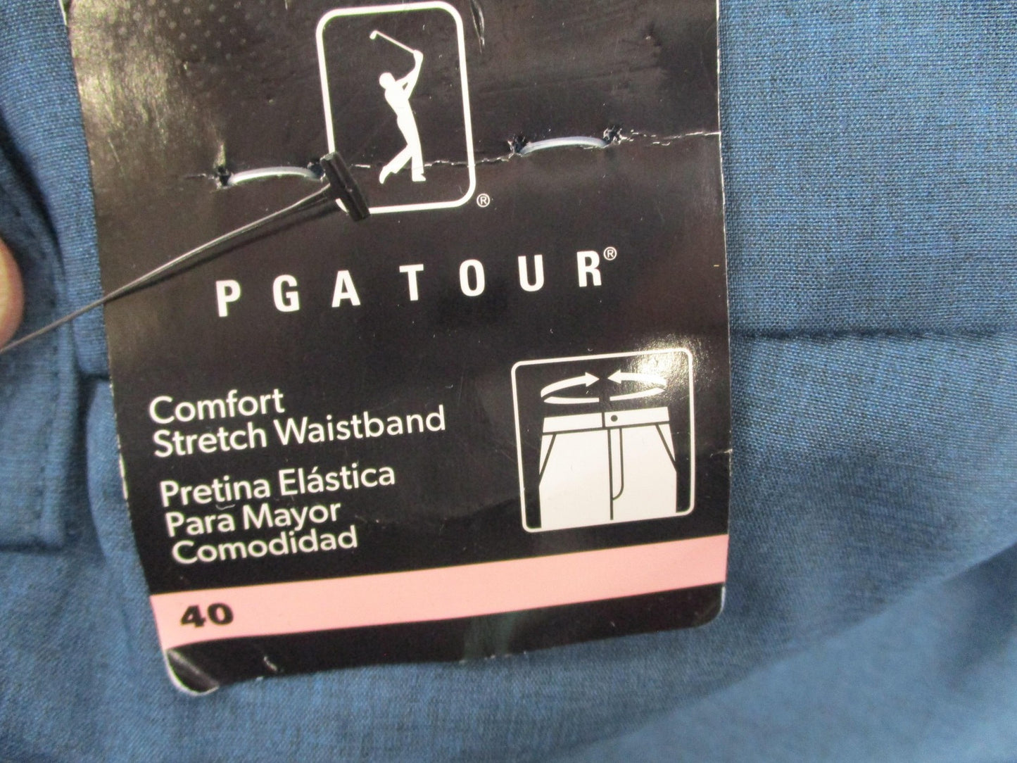 PGA TOUR Golf Shorts Mens Size 40 Blue Comfort Stretch Waistband Athletic