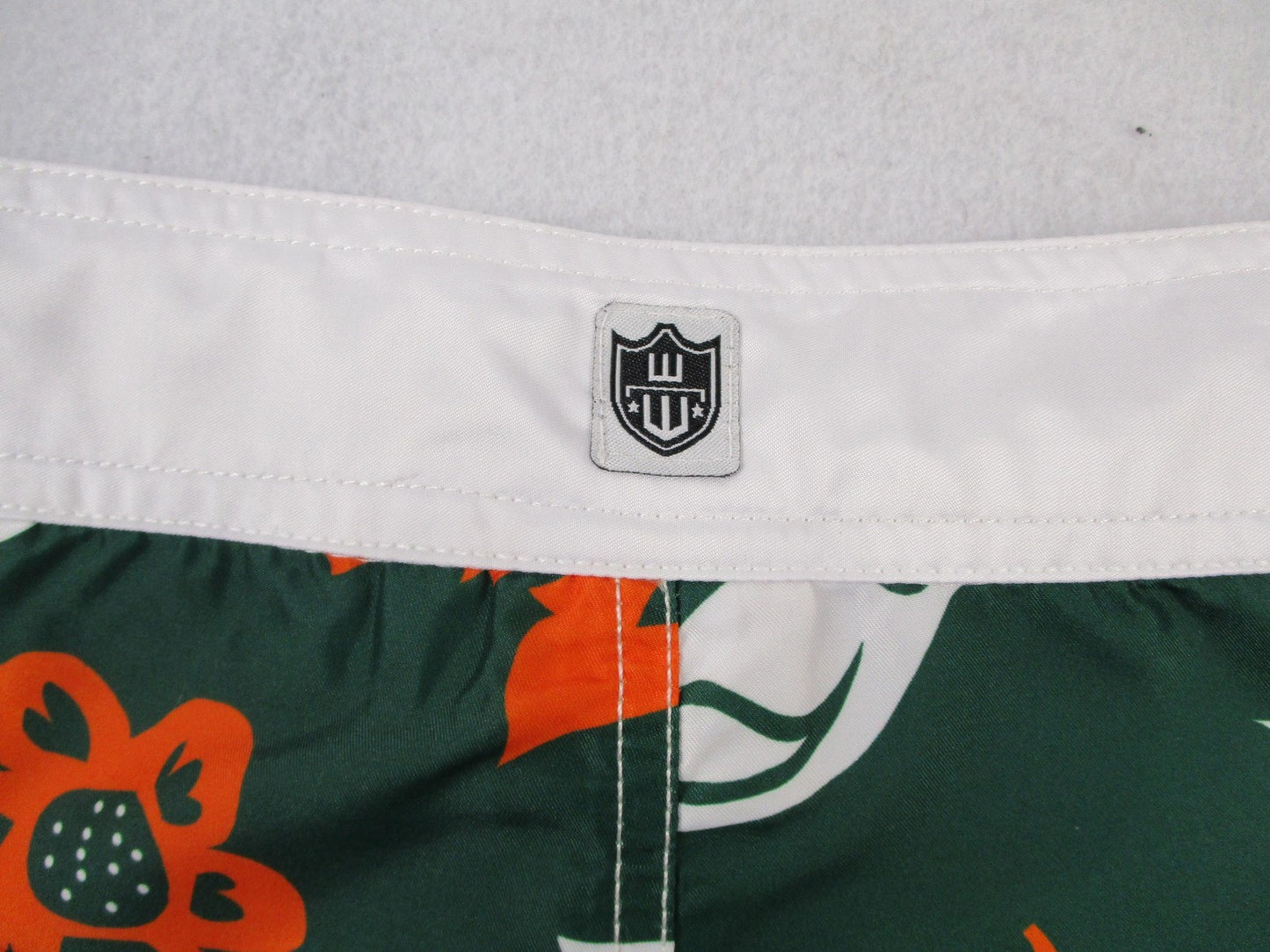 Miami Hurricanes Shorts Mens 30 Green NCAA Football Wes And Willy Swim Trunks4