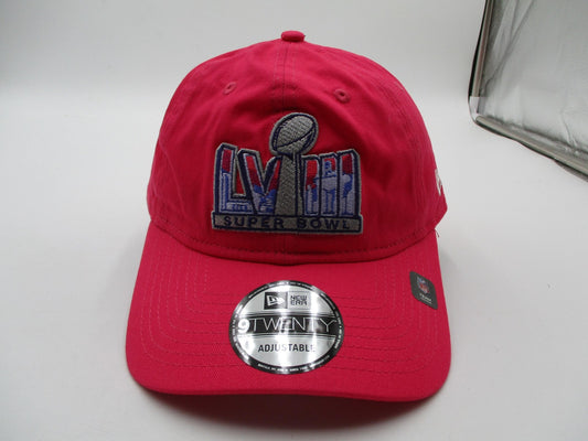 Super Bowl LVI Hat Cap Strap Back One Size Mens Pink NFL Football New Era NWT0