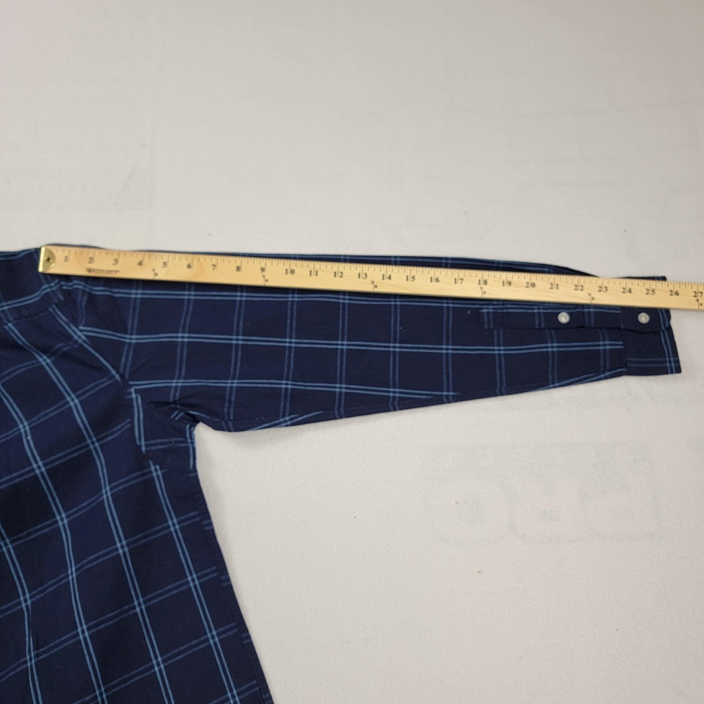 DQM New York Shirt Mens Large Blue Plaid Button Down Long Sleeve Casual Cotton5