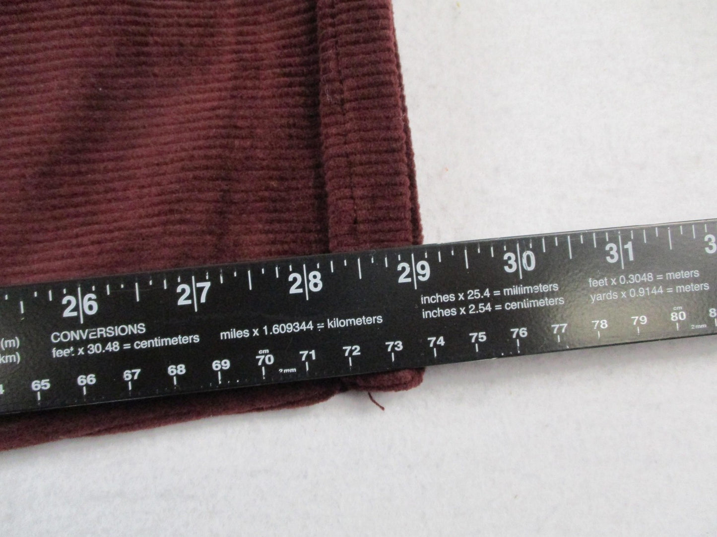 OAT New York HighRise Skinny Jeans Womens 26 Red Corduroy Stretch Fall 14439