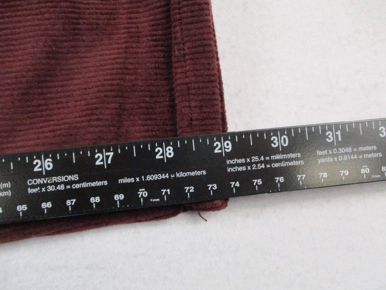 OAT New York HighRise Skinny Jeans Womens 26 Red Corduroy Stretch Fall 14439