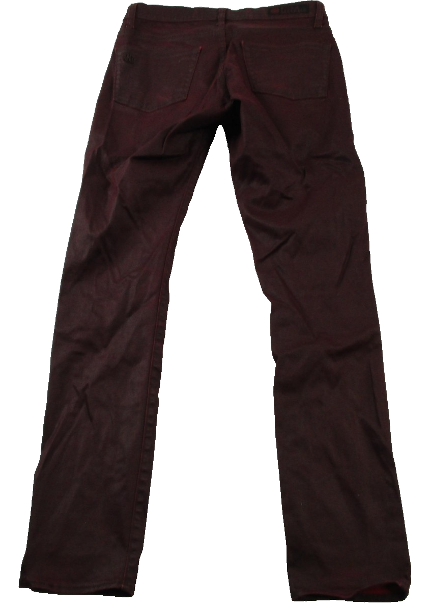 Rock & Republic Jeans Womens 31 Dark Red Skinny Slim Fit Coated Denim 14351