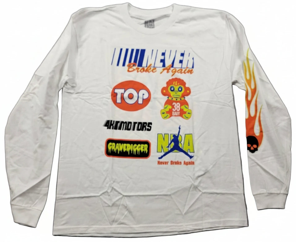 Young Boy Never Broke Again Sponsors Tshirt White Sz XL0