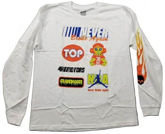 Young Boy Never Broke Again Sponsors Tshirt White Sz XL0
