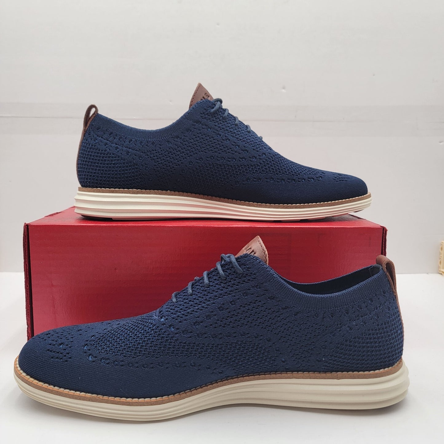 Cole Haan Men's Original Grand Wingtip Oxford C27960 - Navy/Ivory - US 11