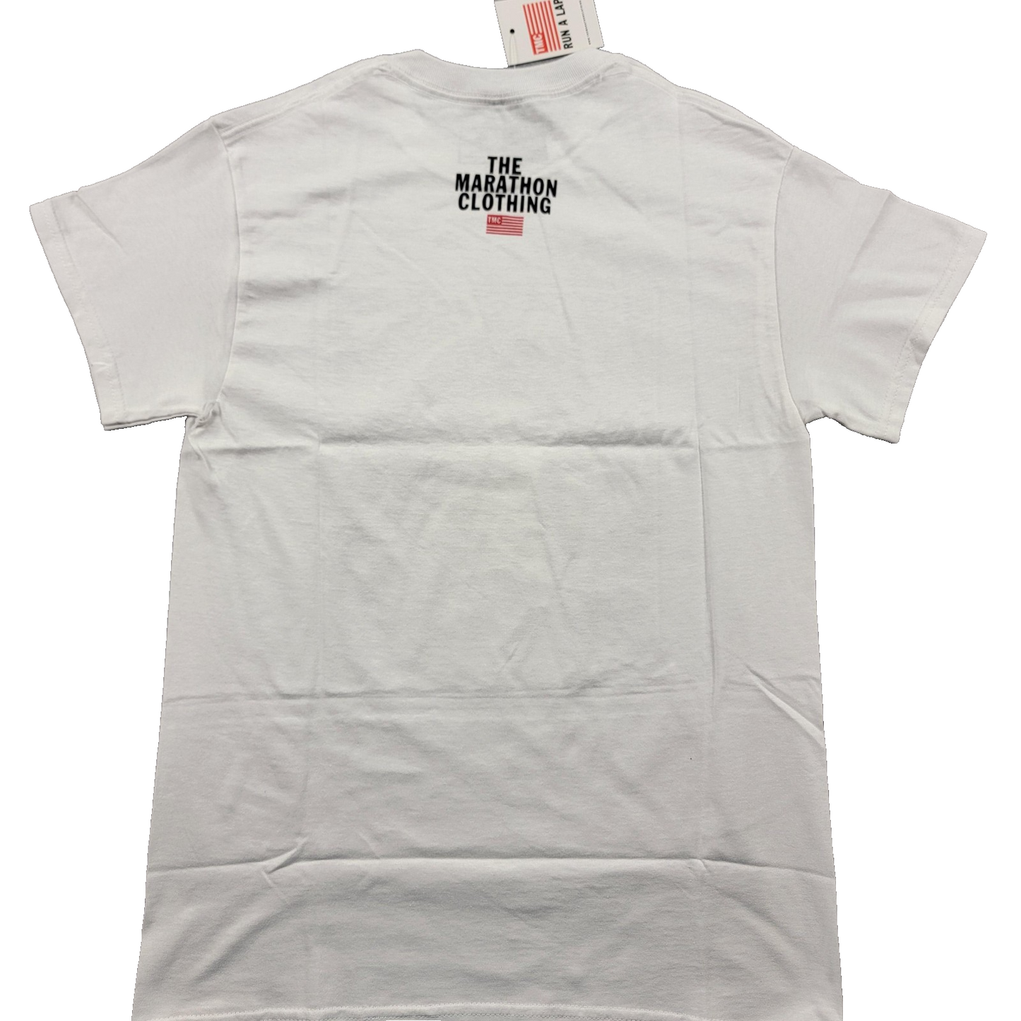 The Marathon Clothing Shirt Mens Small White Graphic TMC Crenshaw Run A Lap Tee1