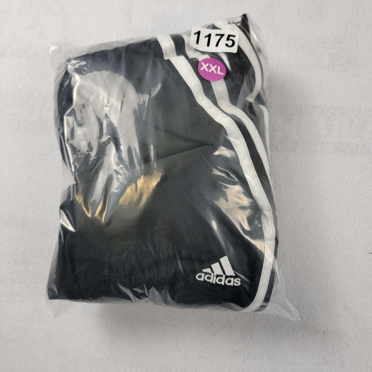 Adidas Track Pants Men 2XL Black White Mesh Lined Woven Athletic Drawstring 11757