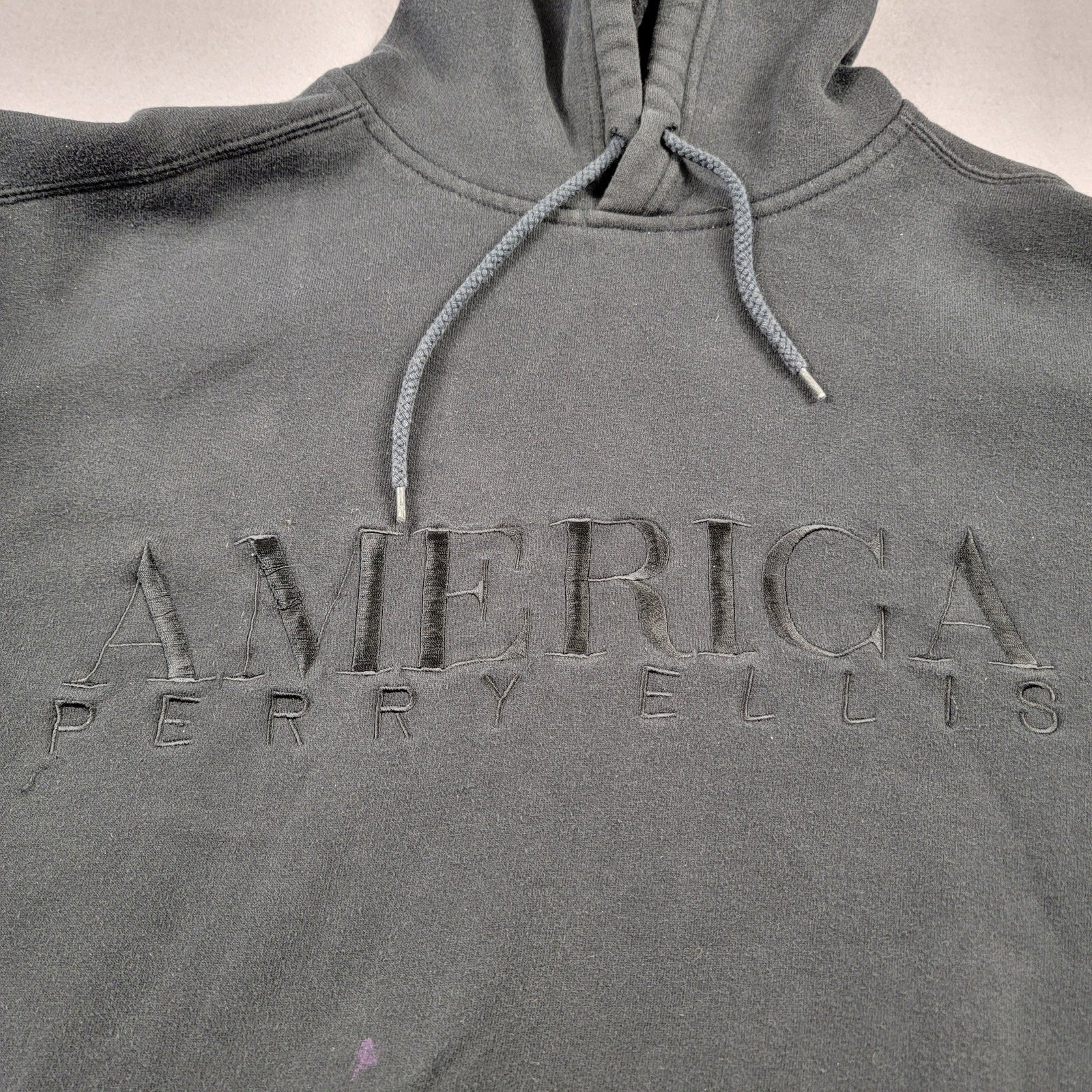 America Perry Ellis Men's Black Pullover Hoodie  Size L