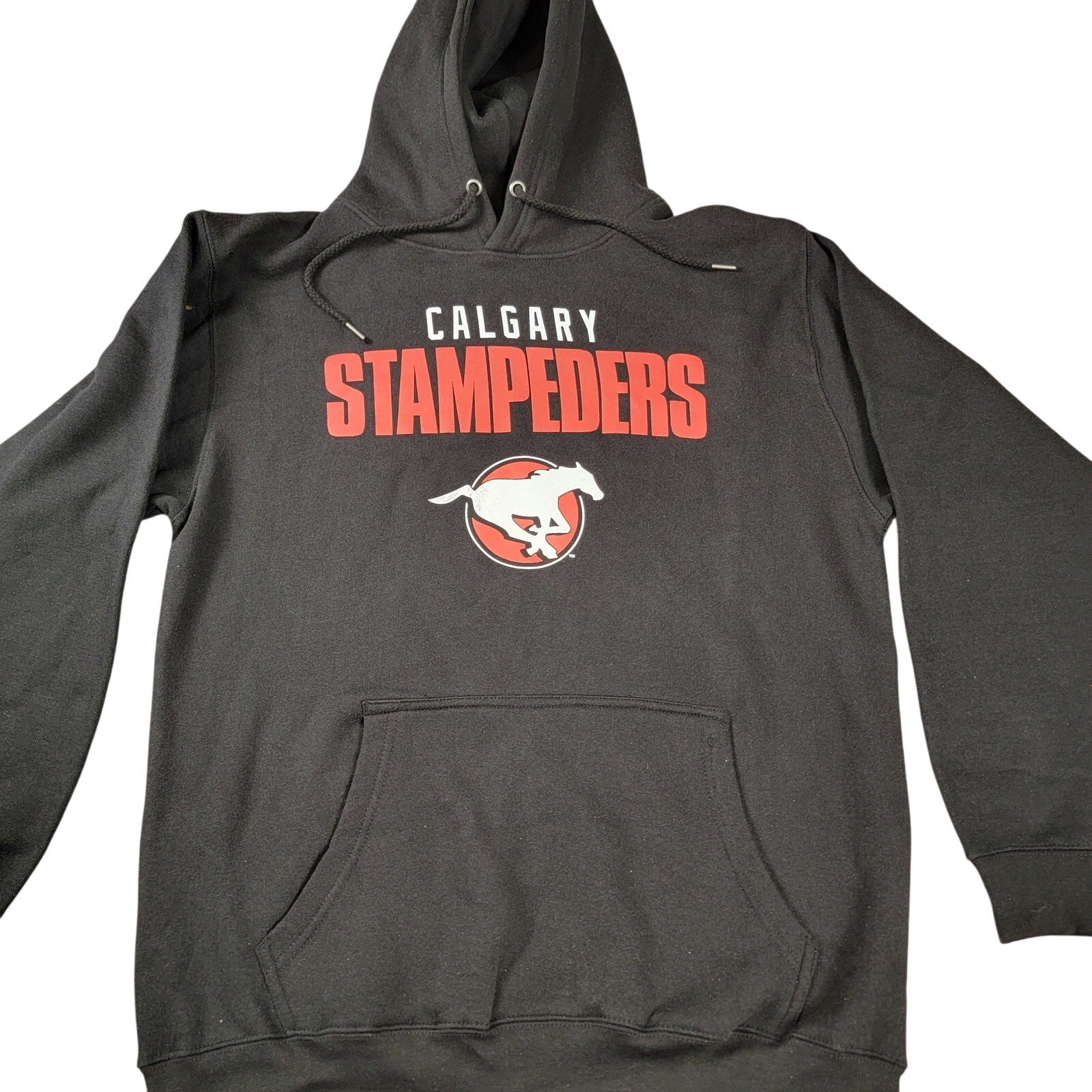 Calgary Stampeders Hoodie Black Sz Lg Canadial Football League (589) New w Flaws0