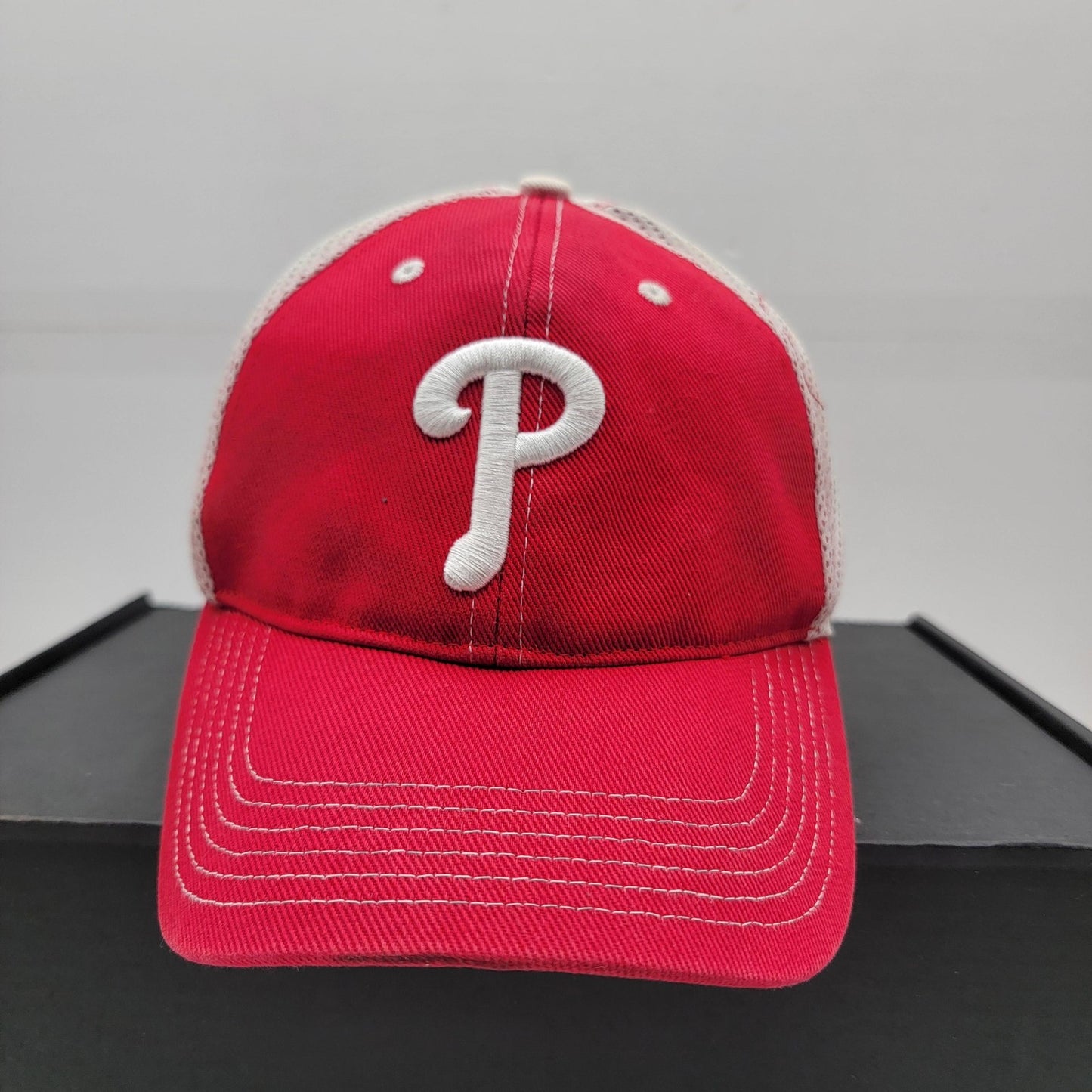 Vintage Philadelphia Phillies Hat Cap Strap Back MLB Baseball Trucker Mens 90s1