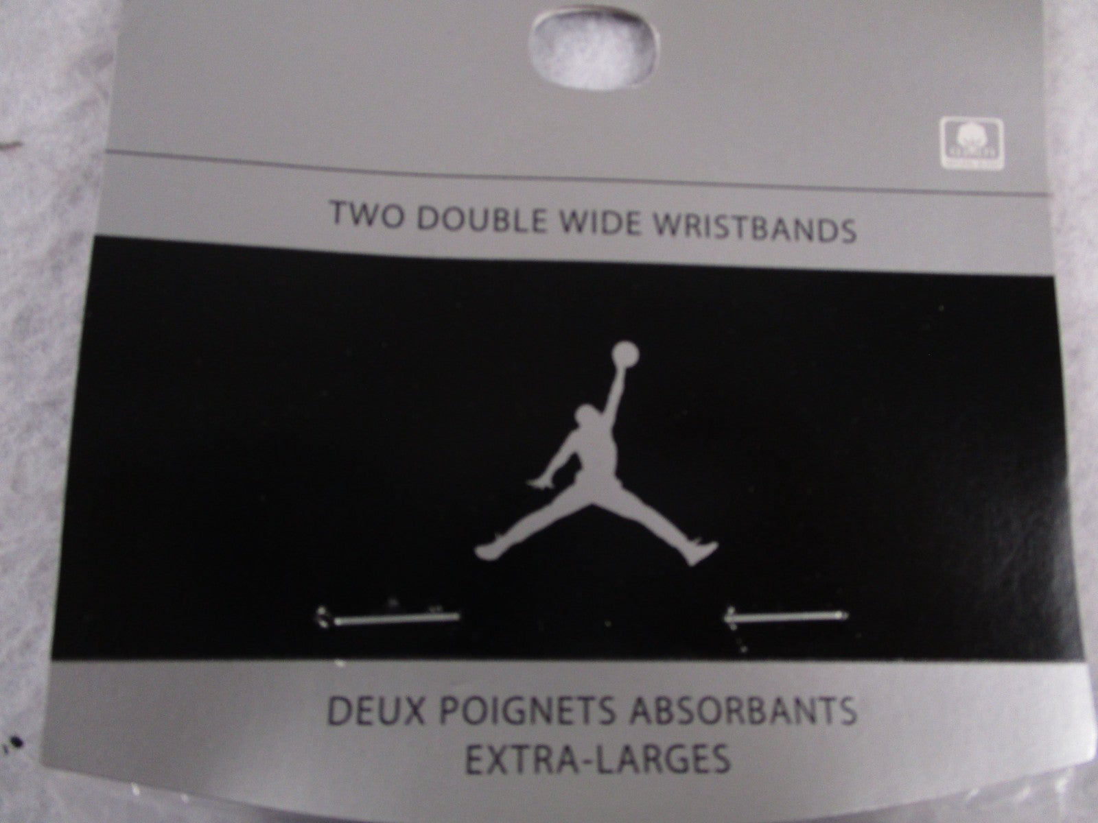 Air Jordan Script Logo Wristbands Navy Silver Vintage NWT Deadstock 5912452
