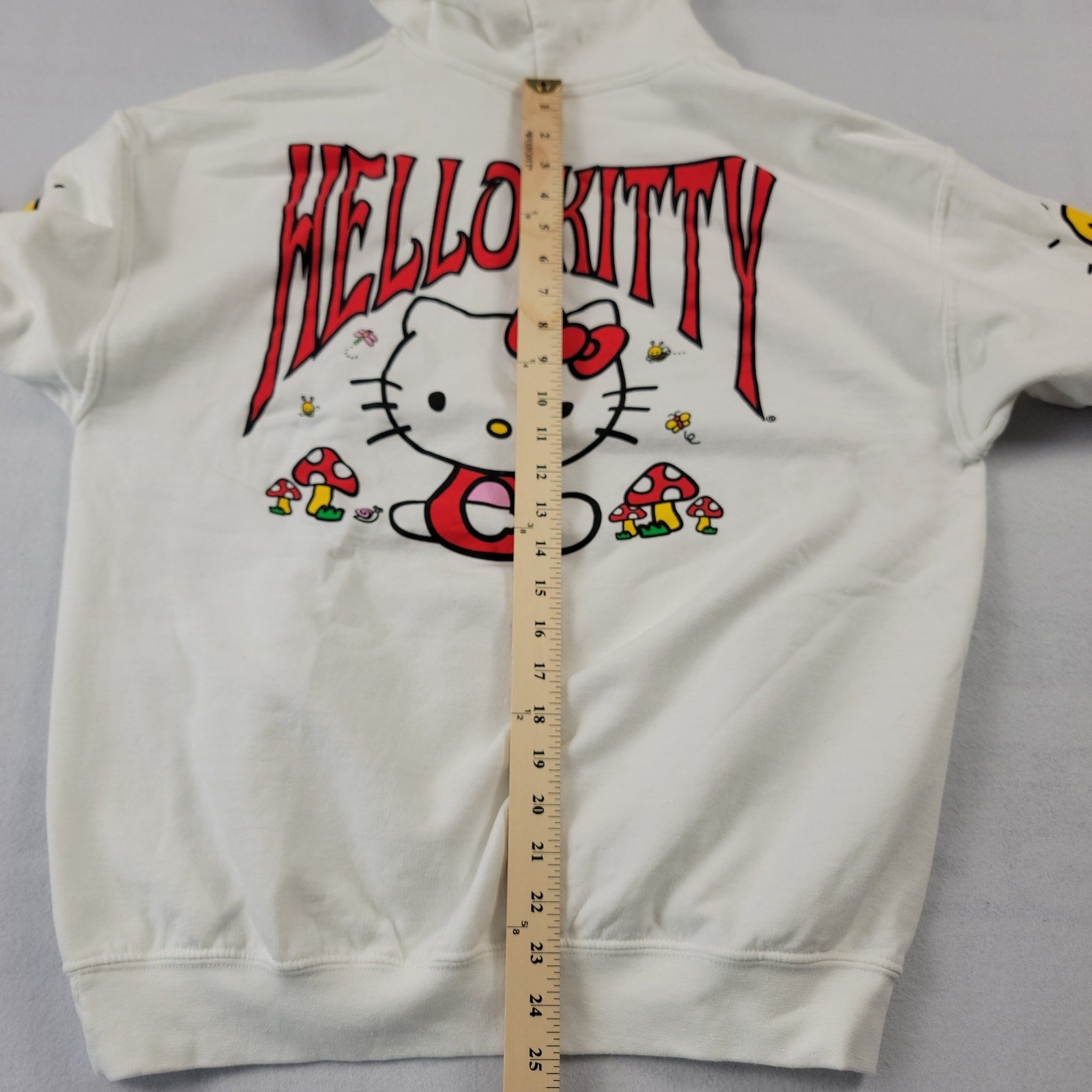 Hello Kitty Sanrio Unisex Hoodie White Sz L