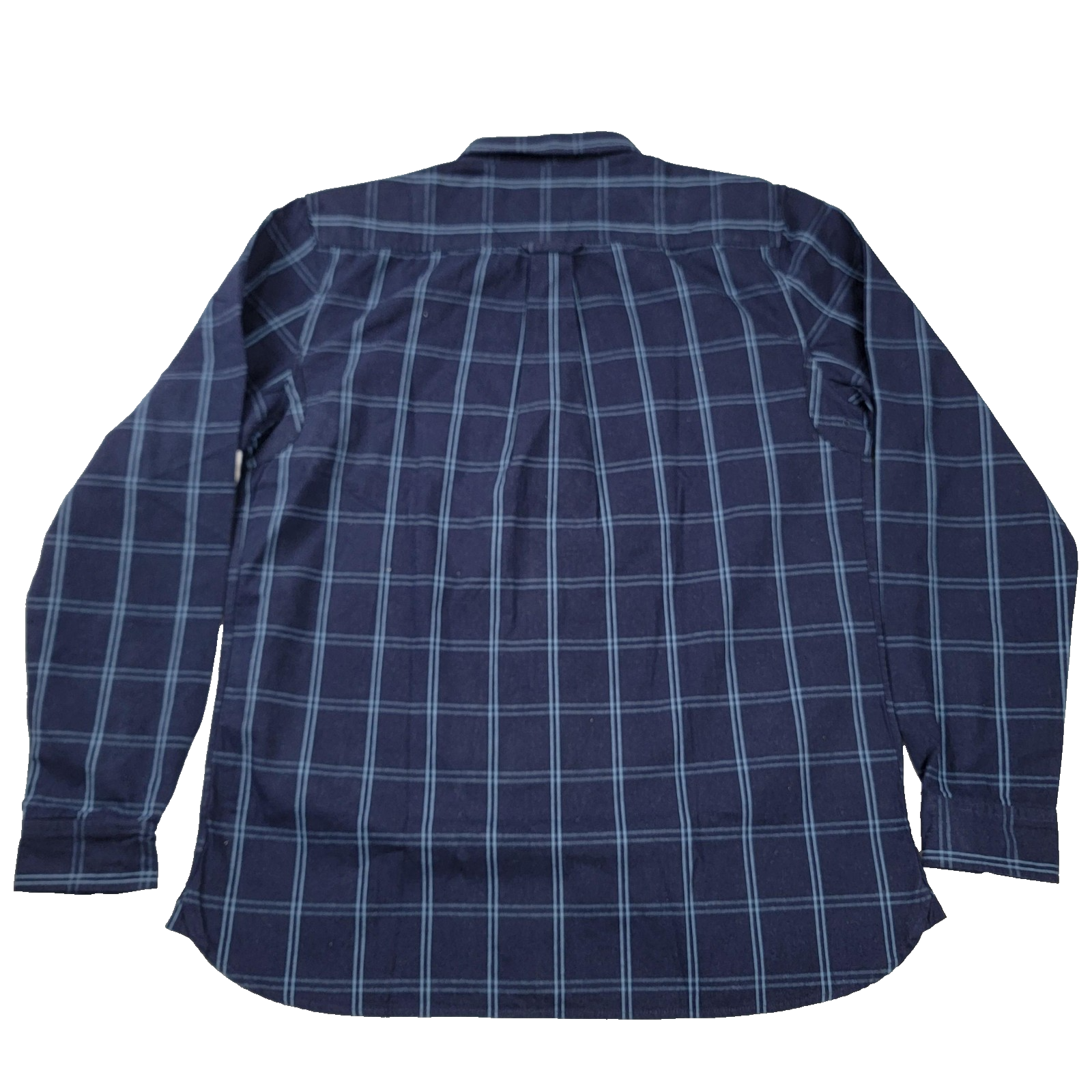 DQM New York Shirt Mens Large Blue Plaid Button Down Long Sleeve Casual Cotton1