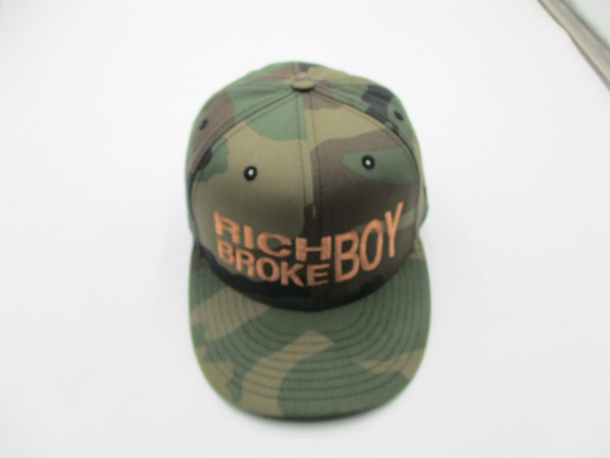 Rich Broke Boy Hat Cap Snap Back Mens One Size Green Camo New Era 9FIFTY Graphic3