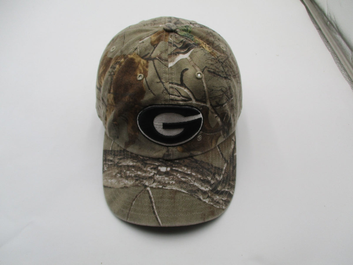 G Logo Camo Hat Cap Strap Back One Size Brown Football OTS Mens Realtree8