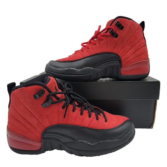 Air Jordan 12 Retro Shoes Youth Size 5Y Red Black Varsity Flu Game 153265-602 GS0