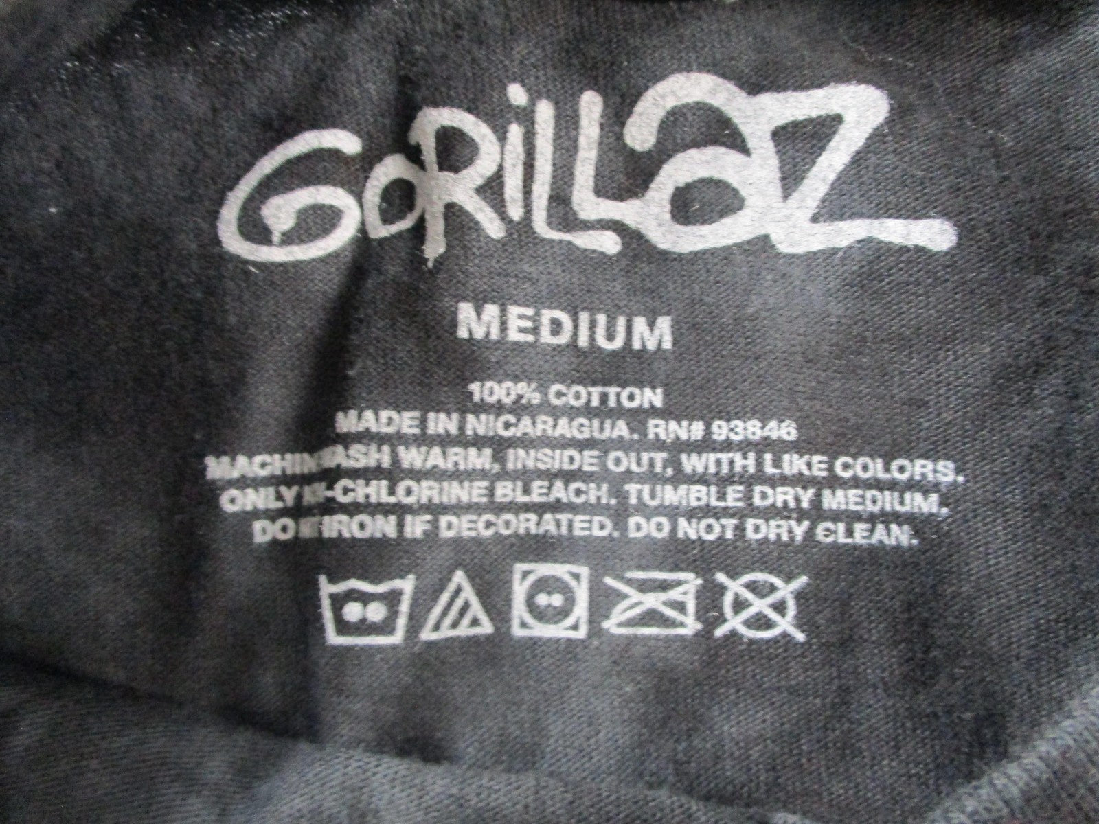 Gorillaz Band Shirt Mens Medium Black Tie Dye Graphic Music TShirt Tee 15515162
