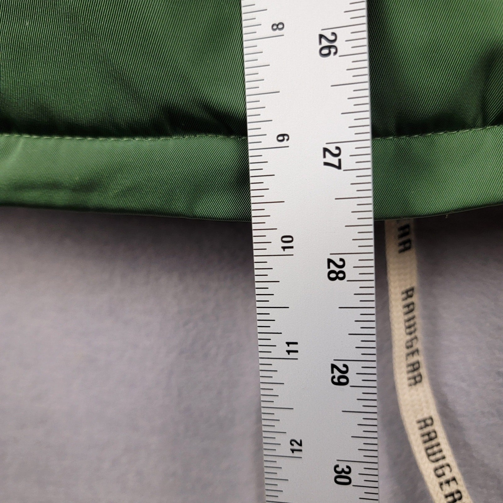 RAWGEAR Men’s XL Puffer Vest Green Hooded Zip Up Streetwear Sleeveless Jacket7
