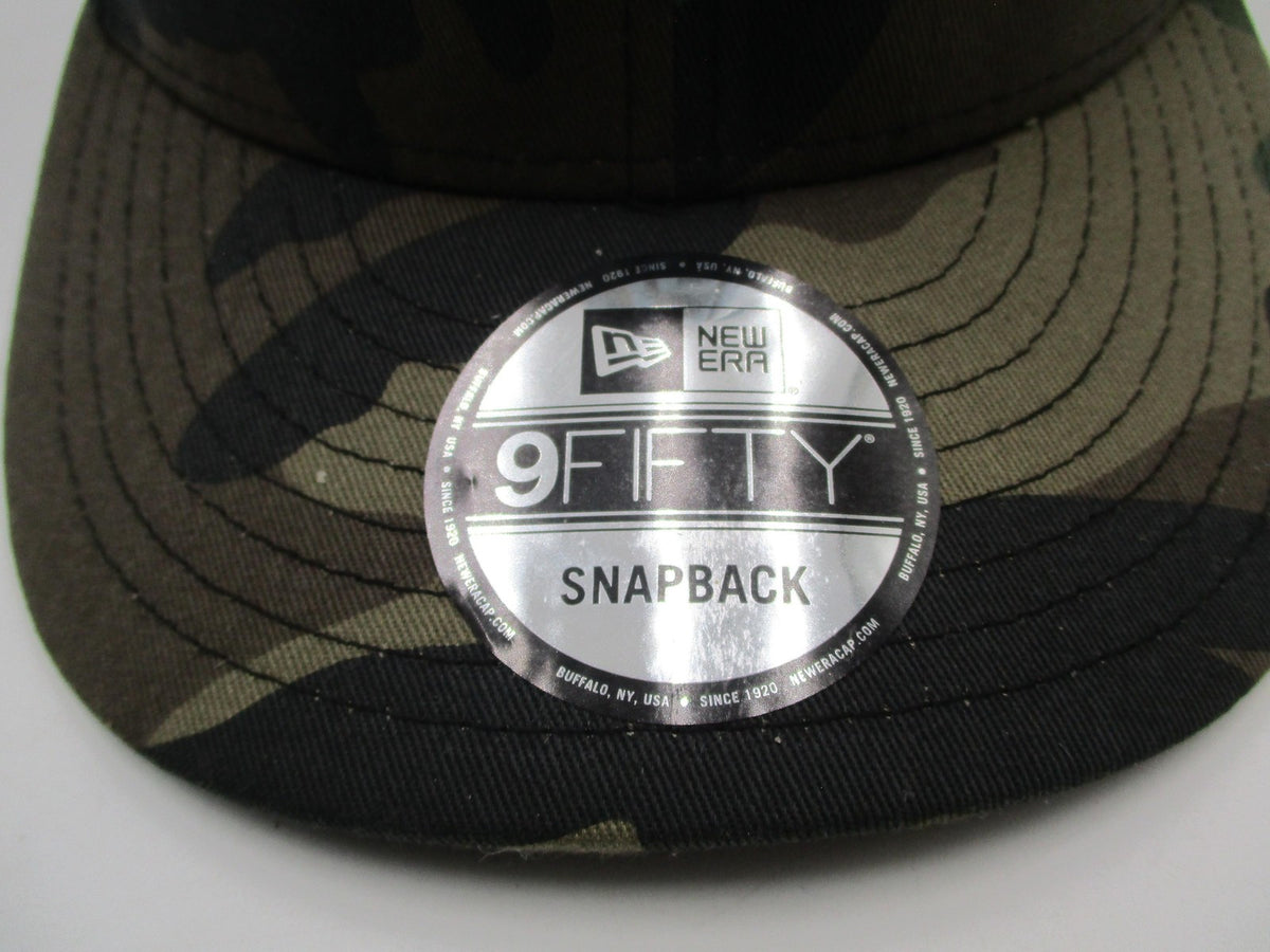 New Era Hat Cap Snap Back Mens One Size Green Camo Rich BrokeBoy Slogan1