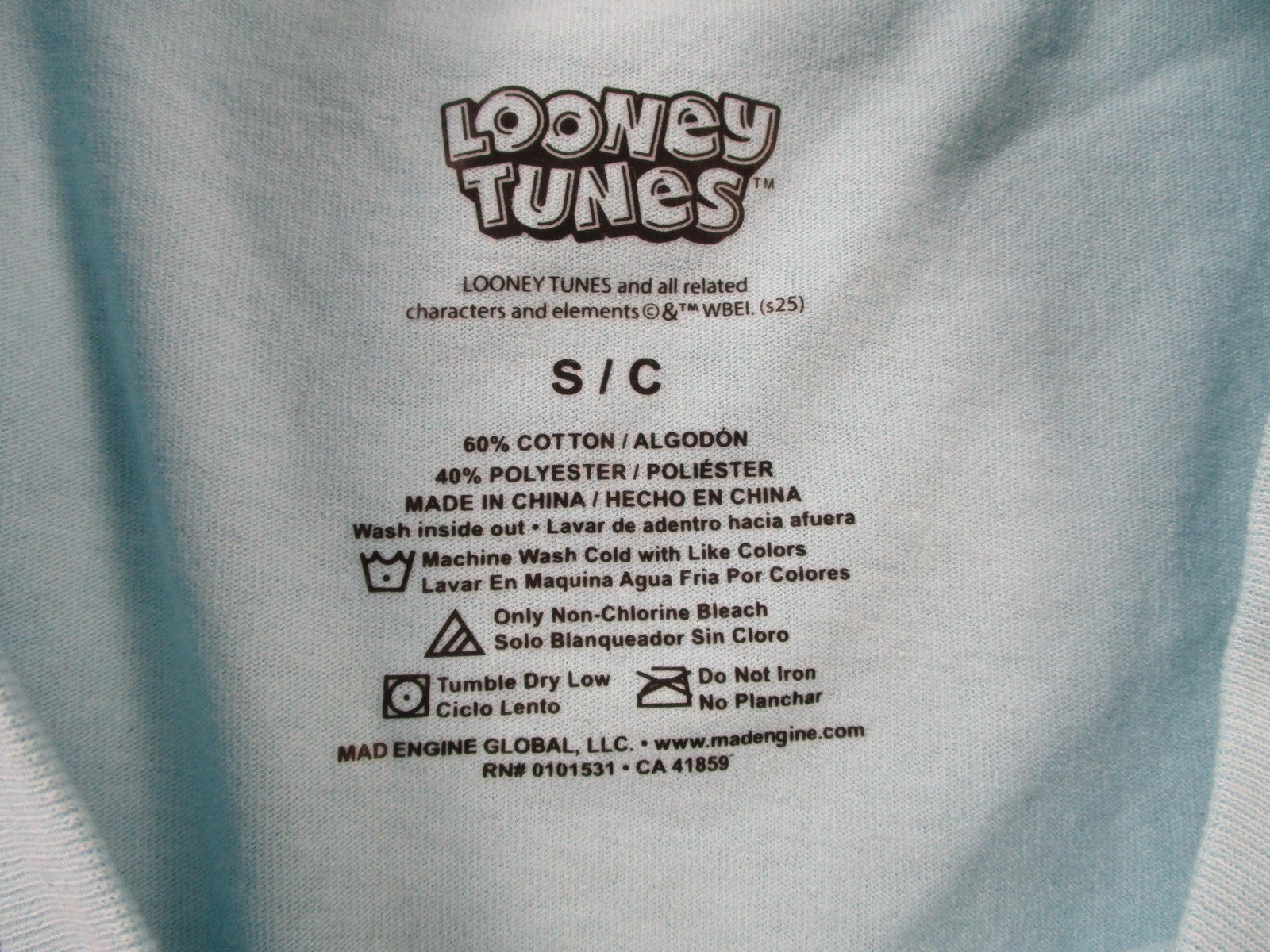 Looney Tunes Marvin The Martian Shirt Mens Small Blue Racing Club Graphic Tee2