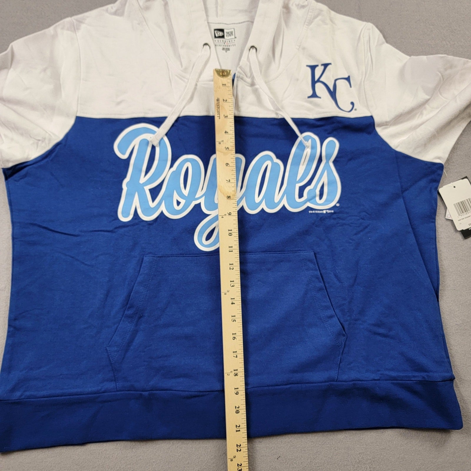 New Era Kansas City Royals MLB Hoodie 2X Blue White Full Zip Sweatshirt NWT 51710