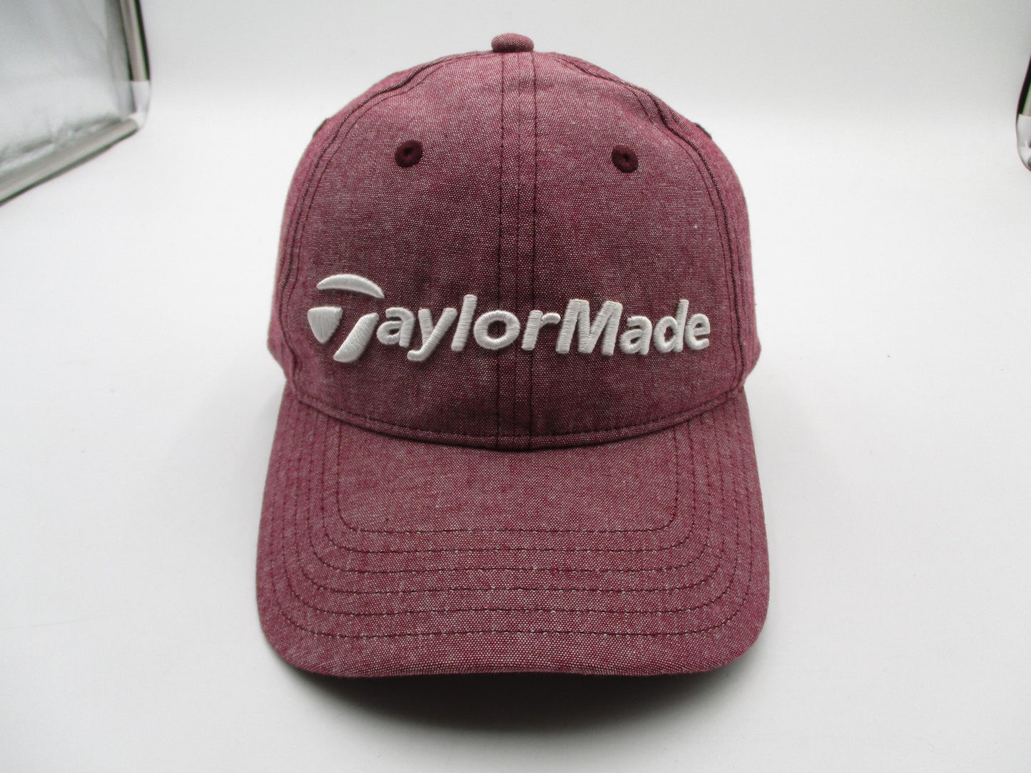 TaylorMade Hat Cap Strap Back Mens One Size Red Lightweight Golf Embroidered0