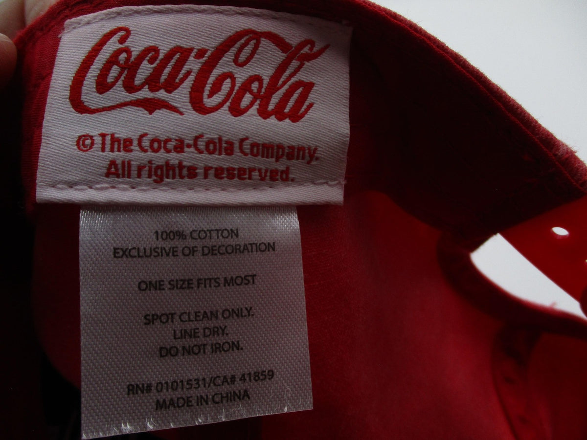 Coca-Cola Hat Cap Snap Back Mens One Size Red Enjoy It's The Real Thing Slogan10