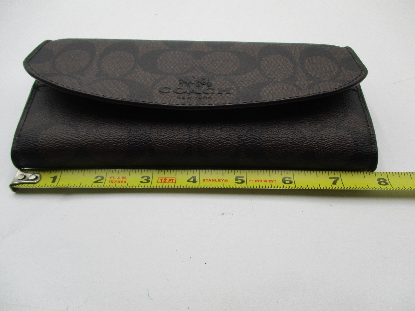 Coach Wallet Women's One Size Brown Signature C Leopard Print Zip Coated Canvas6