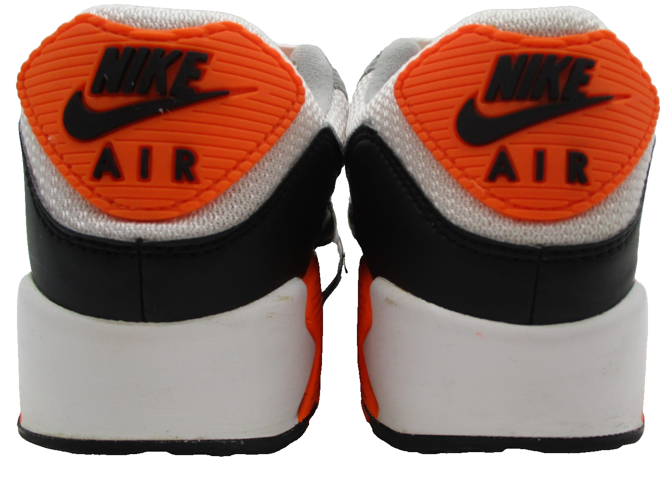 Nike Air Max 90 Mens Size 10.5 White Grey Orange Retro Sneakers CW5458-101 (1T6)6