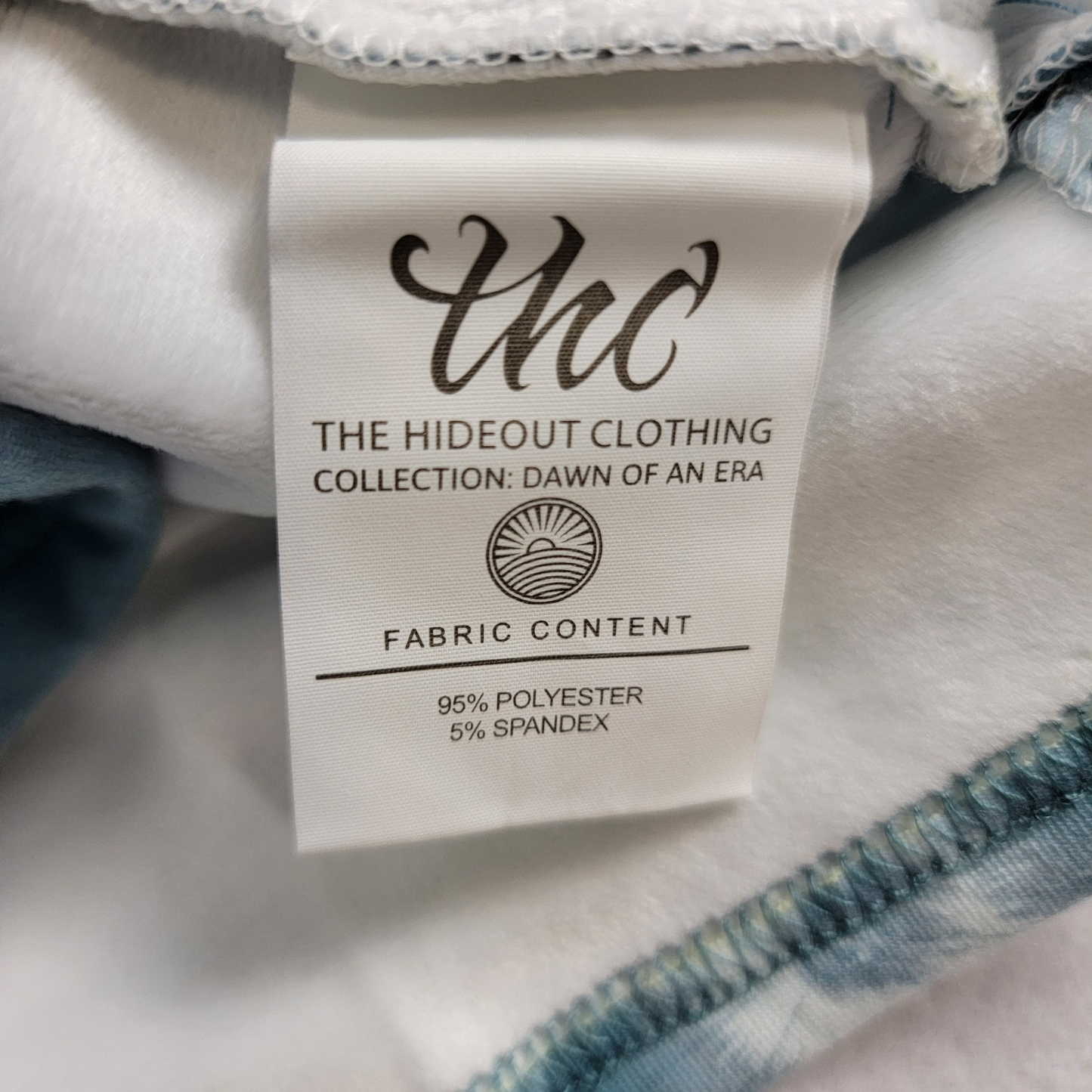 The Hideout Clothing Flower Striped Pullover Crewneck Mallard Blue Size S 7953