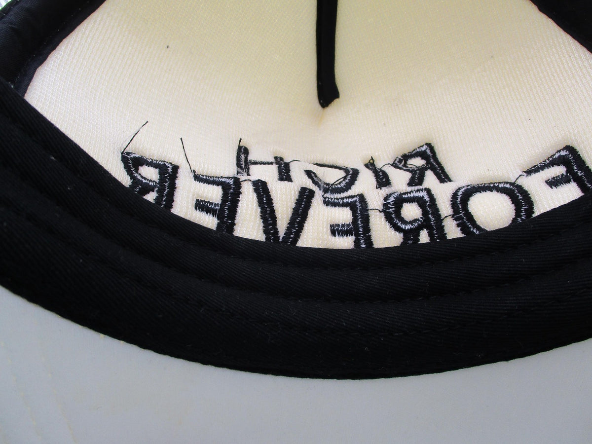 Crowns By Lids Hat Cap Snap Back Mens One Size White Rich Forever Trucker Mesh11